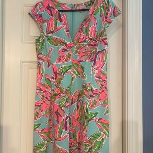 Lilly Pulitzer Pink and Green Floral Dress